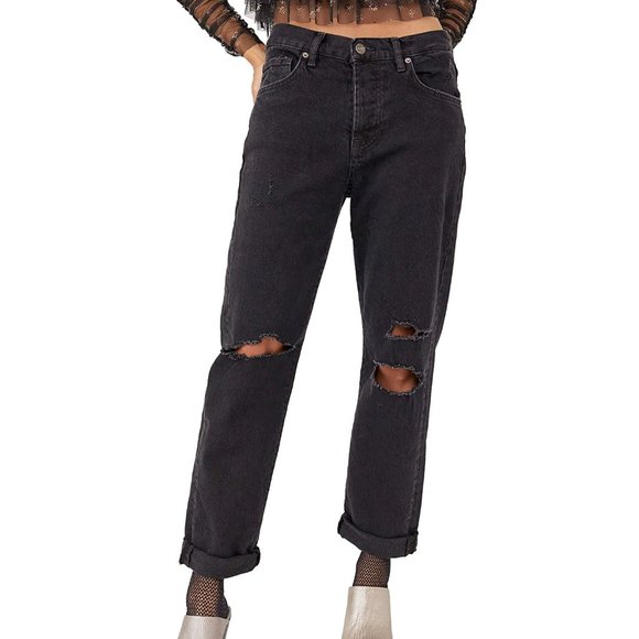 Free People We The Free Bren Boyfriend Jeans NEW - Picture 1 of 2